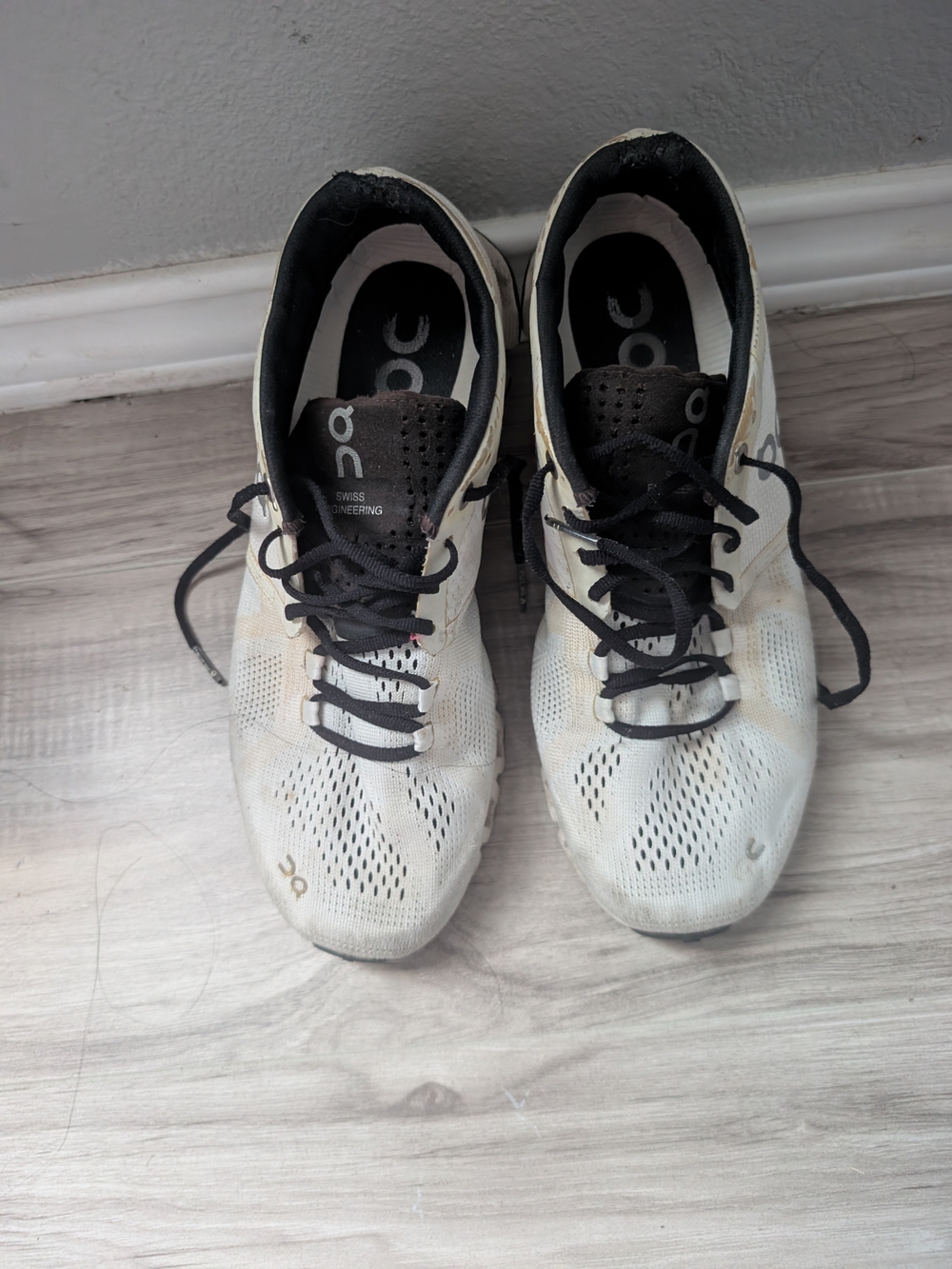 On Running Men’s Athletic Sneakers in White and Black